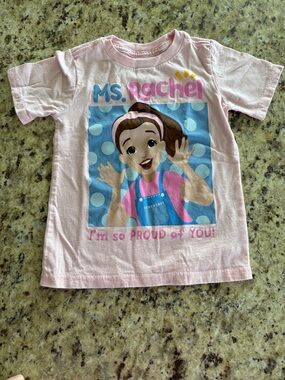 Ms. Rachel Pink Short Sleeve Kids Tee